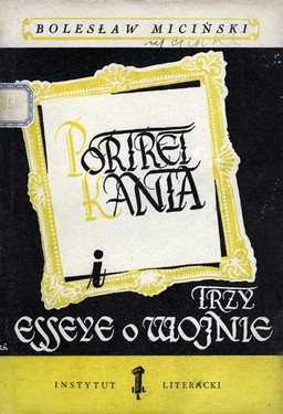 Introduction to "Portret Kanta i Trzy Eseye o Wojnie" by Bolesław Miciński