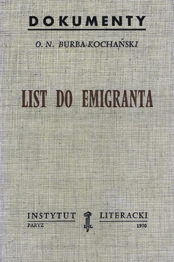 Letter to an Emigrant