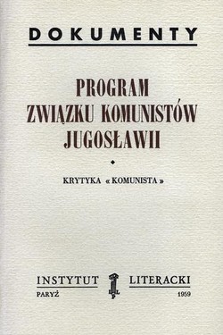 The program of the Union of Communists of Yugoslavia. Criticism of "communist".